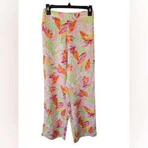Sincerely Jules Linen Blend Tropical Pants Women's Size Small NWT